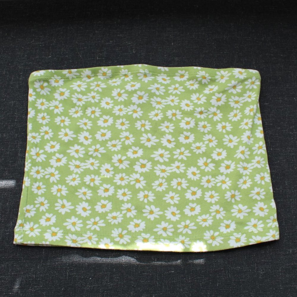 Green Floral Tube Top